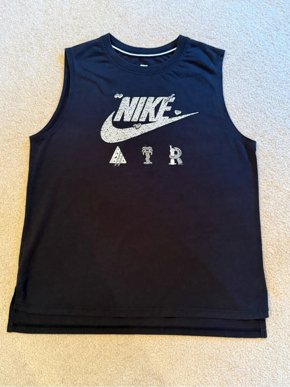 Nike Black Tank with Tribal Logo